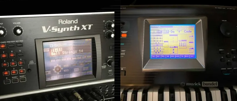 Wat is het verschil tussen de Roland V-Synth en V-Synth XT? - Muziekbundel.nl Vergelijking tussen de Roland V-Synth met toetsen en de V-Synth XT rackversie met D-50 emulatie en vocoder.