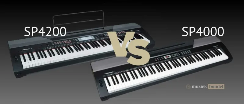 Wat is het verschil tussen de SP4200 en SP4000? | Muziekbundel.nl Vergelijking tussen de Medeli SP4200 en SP4000 digitale piano's