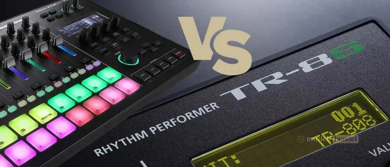 Wat is het Verschil tussen de TR-8S en MC-707 Groovebox | Muziekbundel.nl Vergelijking tussen de Roland TR-8S en MC-707 Groovebox, met focus op functies, klanken en gebruik.