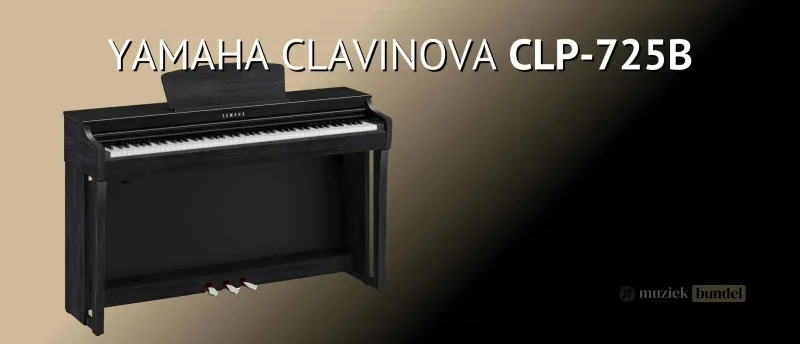 Yamaha Clavinova CLP-725B Natuurgetrouwe klank en speelervaring Muziekbundel.nl De Yamaha Clavinova CLP-725B combineert natuurgetrouwe klanken met een authentieke speelervaring en elegant design.