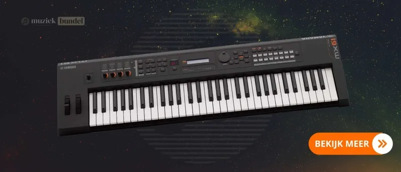 Yamaha MX61 BK MK2 Synthesizer: 61-toetsen synth met professionele klanken en naadloze DAW-integratie | Muziekbundel.nl Yamaha MX61 BK MK2 Synthesizer - Zwarte 61-toetsen synthesizer met MOTIF-geluidsengine en meer dan 1000 geluiden