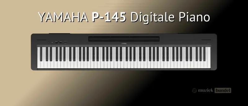 Yamaha P 145B Compact stijlvol en authentiek | Muziekbundel.nl Yamaha P-145B digitale piano met compact ontwerp, stijlvolle uitstraling en authentieke speelervaring.