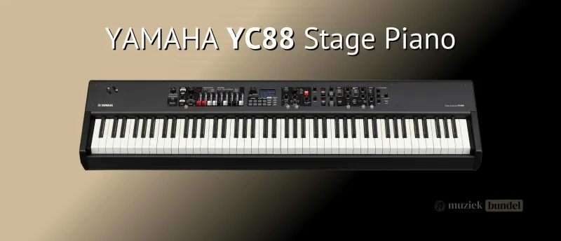 Yamaha YC88 Een Profesioneel en Authentiek Premium Instrument Muziekbundel.nl Yamaha YC88, een premium stage piano met gewogen toetsen, authentieke orgel- en pianoklanken en geavanceerde technologie, ideaal voor professionals.