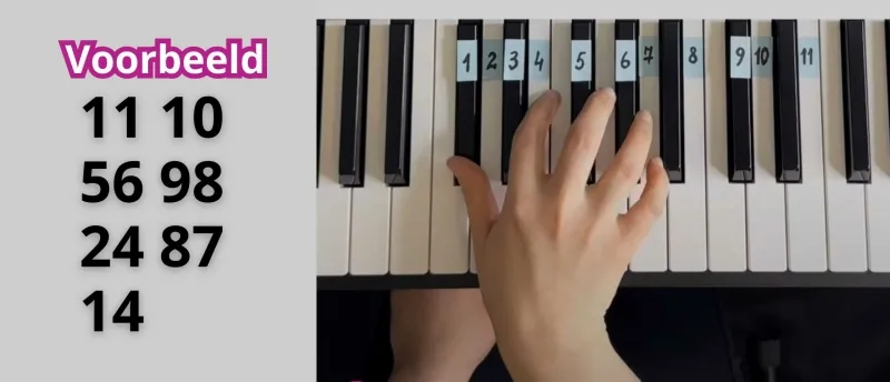 Zelf piano leren spelen met nummers - getallen Zelf piano leren spelen met nummers - getallen